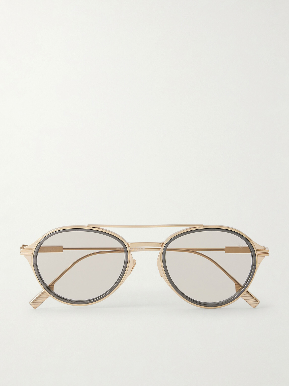 Zegna - Aviator-Frame Titanium Sunglasses