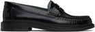 VINNY’s Black Leather 'Yardee' Loafers