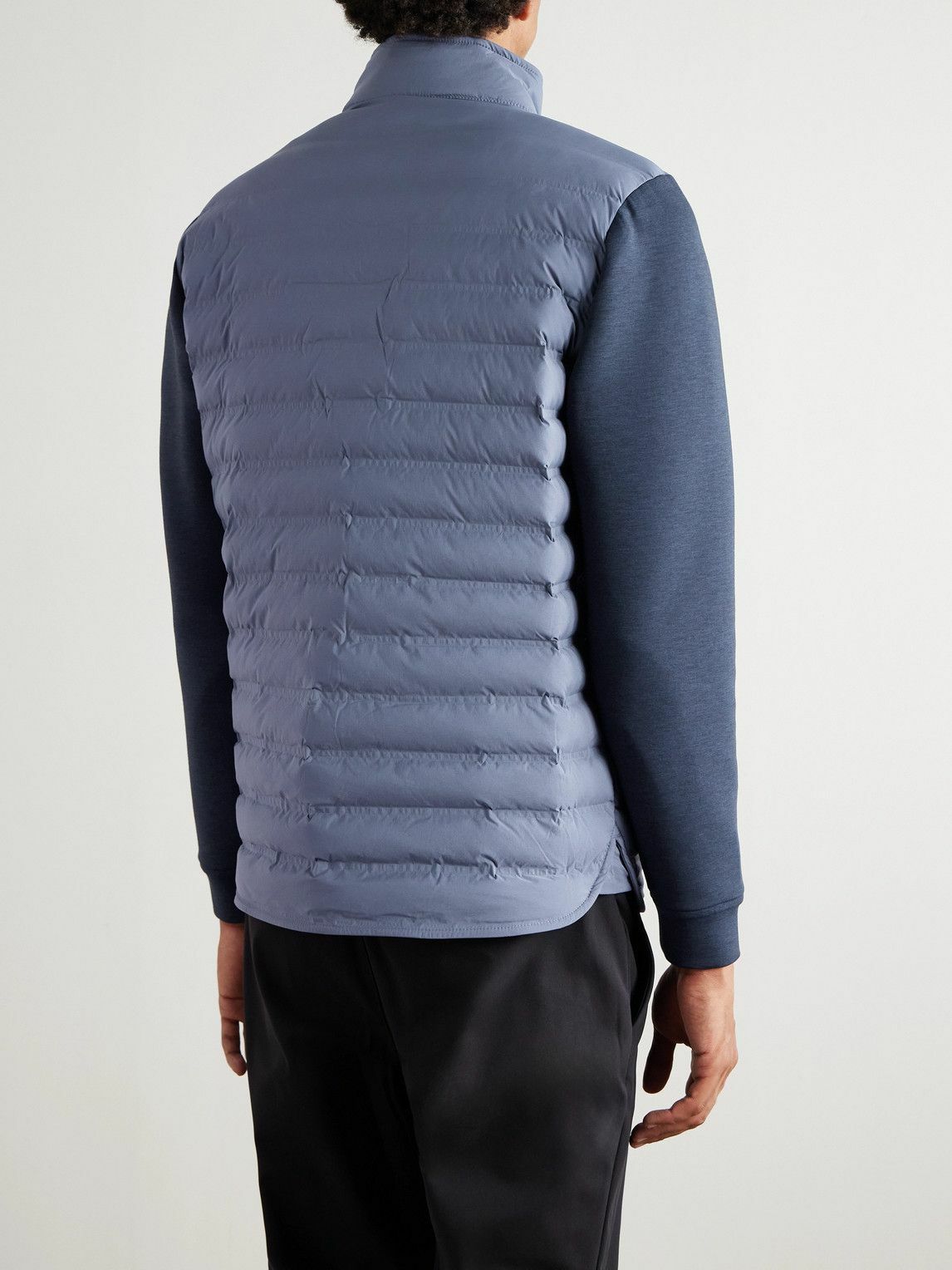Peter Millar - Winsome Hybrid Tech-Jersey and Quilted Shell Jacket - Blue