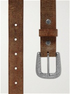RRL - 2.5cm Distressed Leather Belt - Brown