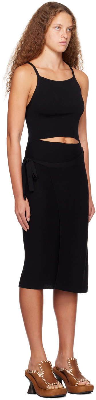 Eckhaus Latta Black Club Midi Dress