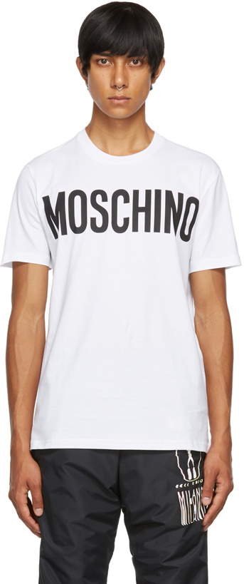 Photo: Moschino White & Black Logo T-Shirt