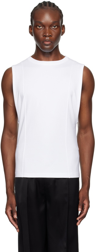 Photo: Peter Do White Creased Muscle Tank Top