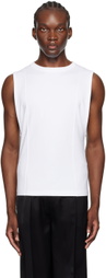 Peter Do White Creased Muscle Tank Top