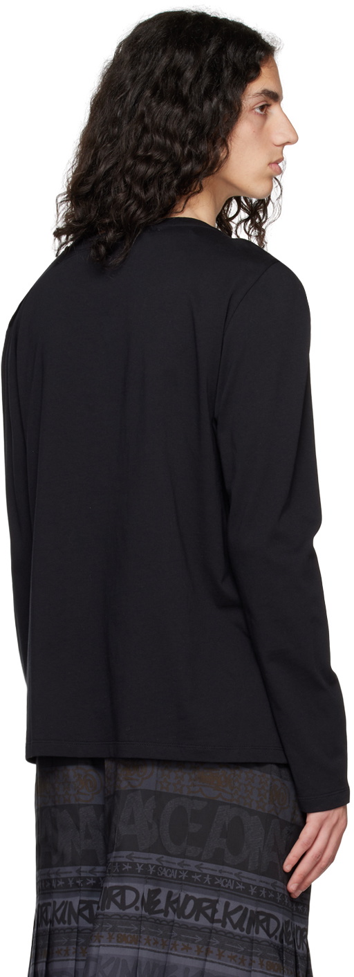 Marina Yee Black Deconstructed Long Sleeve T-Shirt