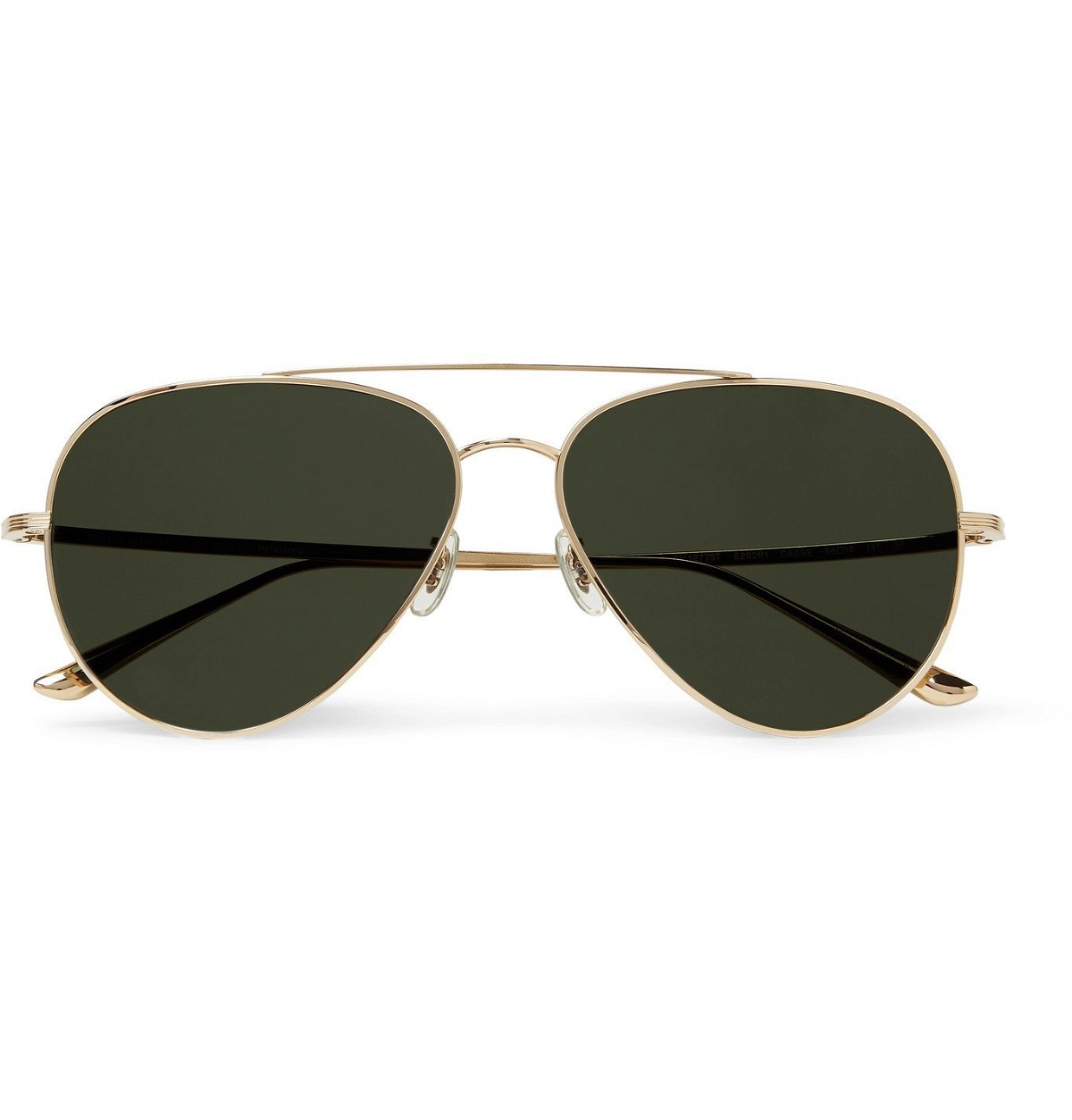 Photo: THE ROW - Oliver Peoples Casse Aviator-Style Gold-Tone Titanium Polarised Sunglasses - Gold