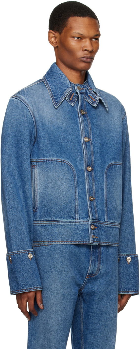 Wales Bonner Blue Delta Denim Jacket Wales Bonner