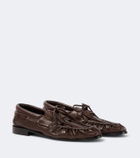 Saint Laurent Le Loafer Bateau leather boat shoes