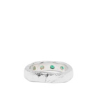 The Ouze Women's Quadruple Stacker Ring in Emerald