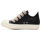 Rick Owens Black Tower Jumbolaced Low Sneaks Sneakers