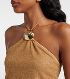 Oséree Lumière halterneck crop top