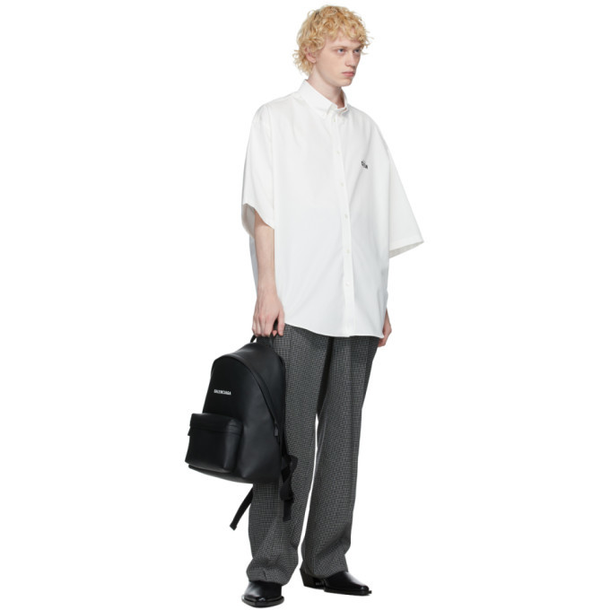 BALENCIAGA バレンシアガ CREW SHORT SHIRT 62251 TIM39 クルー ショートスリーブシャツ ホワイト ロゴ #dg2302 Balenciaga White Crew Short Sleeve Shirt Balenciaga