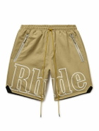 Rhude - Straight-Leg Logo-Print Nylon Drawstring Shorts - Brown
