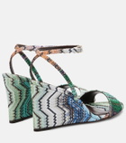 Missoni Julia Zigzag lamé wedges