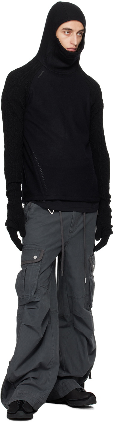 HYEIN SEO Black Techwool Hoodie & Gloves Set