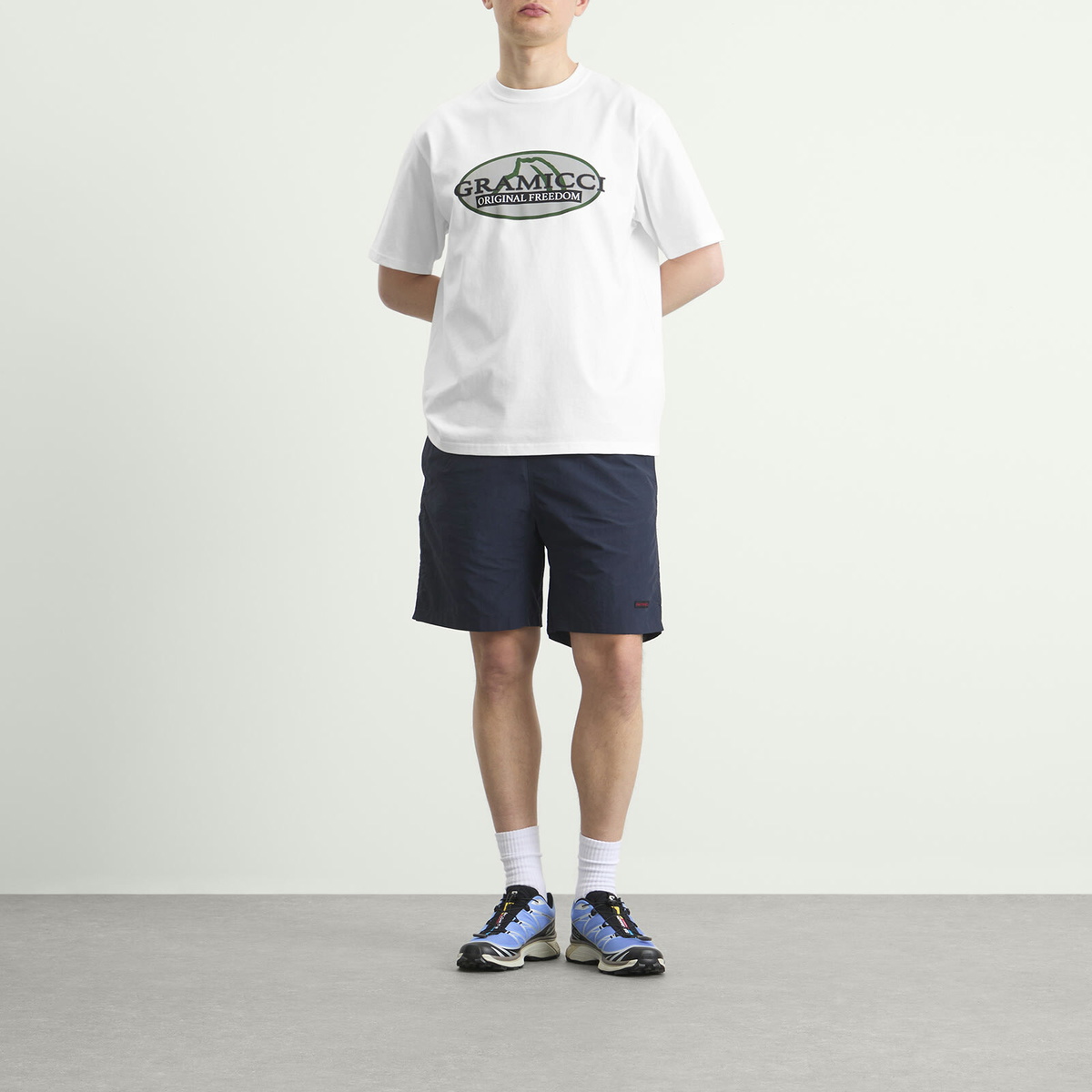 Gramicci Men's Half Dome T-Shirt in White