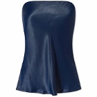 DONNI. Women's Satiny Tube Top in Navy