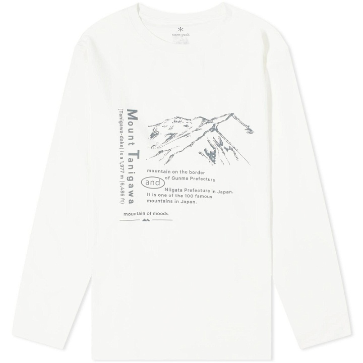 Photo: Snow Peak Men's x Mountain of Moods Mt.Tanigawa Long Sleeve T-Shir in Off White