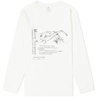 Snow Peak Men's x Mountain of Moods Mt.Tanigawa Long Sleeve T-Shir in Off White