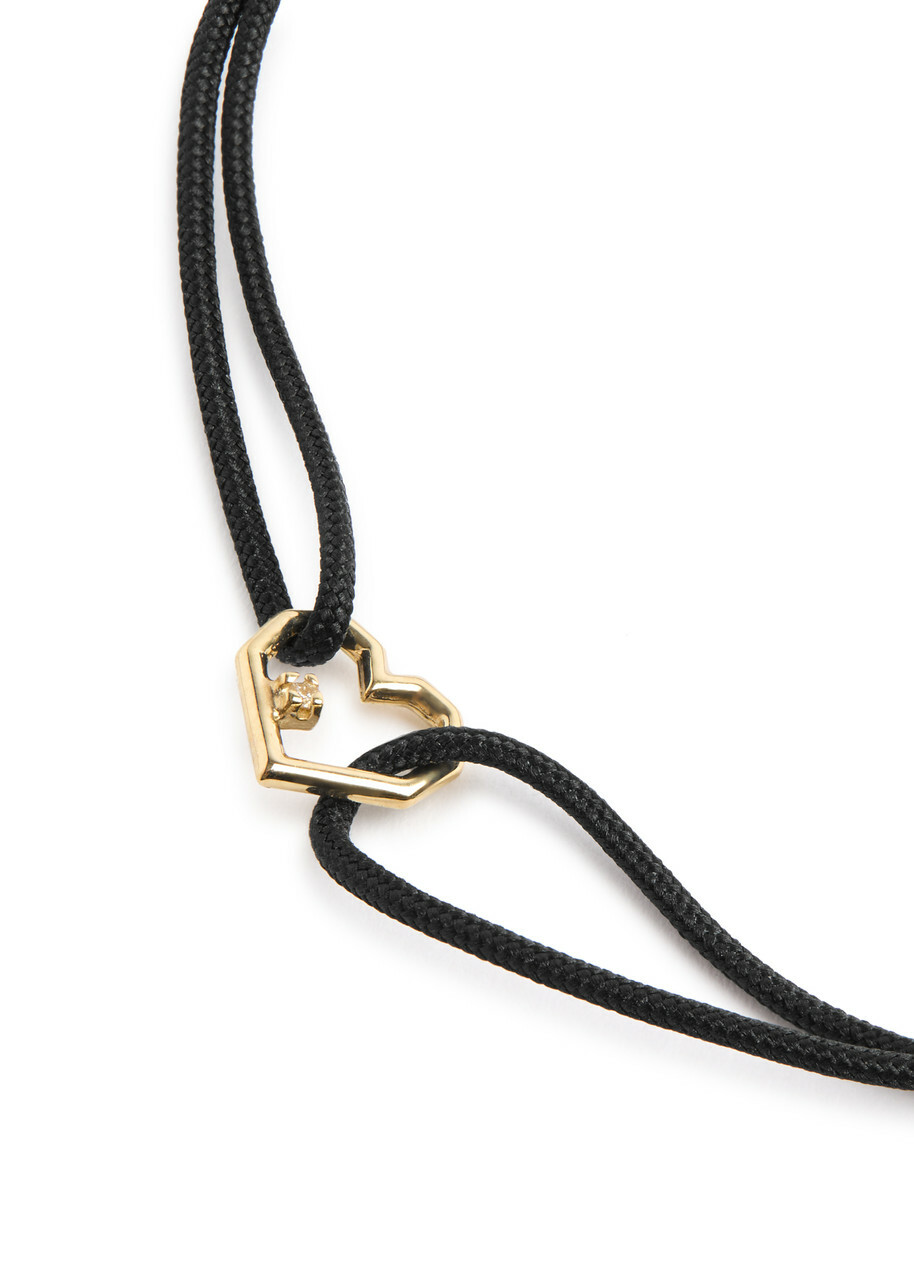 Aliita Mini Corazon Brillante Embellished Cord Bracelet