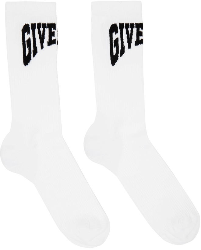 Photo: Givenchy White Jacquard Socks