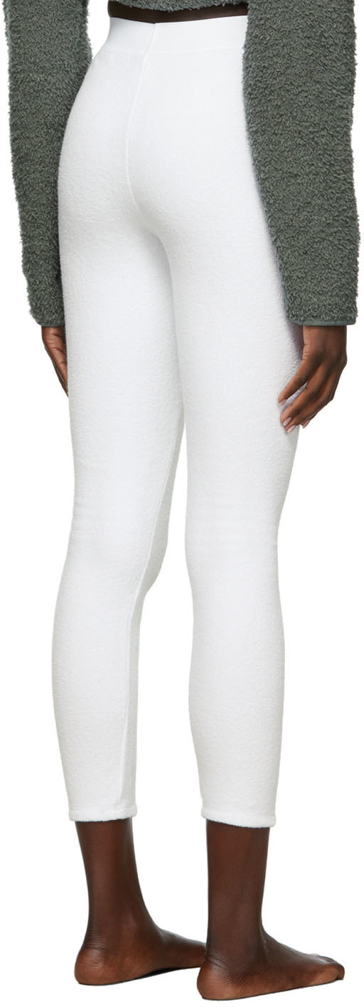 SKIMS Cotton-Blend High Waist Terry Towelling Leggings In Marble Size XL