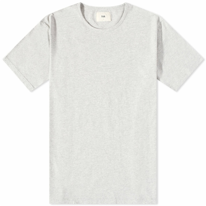 Photo: Folk Men's Everyday T-Shirt in Light Grey Melange