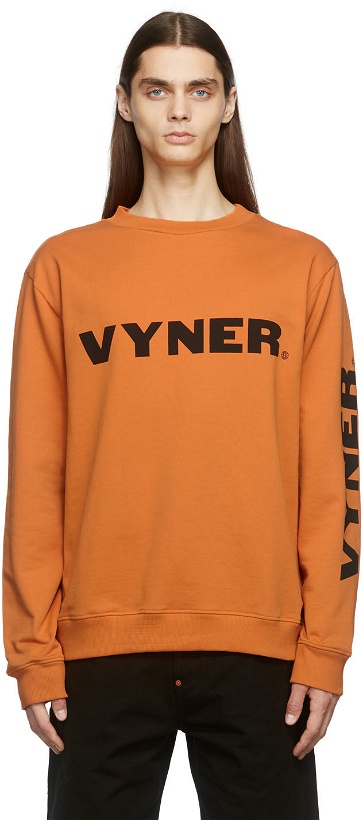 Photo: Vyner Articles Orange Logo Print Sweatshirt