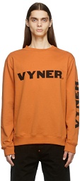 Vyner Articles Orange Logo Print Sweatshirt