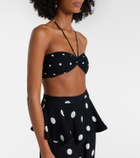 Adriana Degreas Polka-dot bandeau bikini top