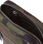Valentino - Valentino Garavani Leather-Trimmed Camouflage-Print Canvas Messenger Bag - Army green
