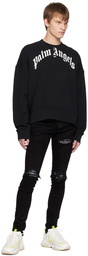 Palm Angels Black Crewneck Sweatshirt