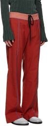 TheOpen Product SSENSE Exclusive Red Piping Lounge Pants