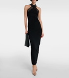 Alaïa Le Cœur patent leather and PU slingback pumps