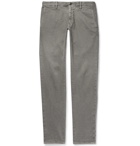 Incotex - Light-Grey Slim-Fit Textured Cotton-Blend Trousers - Gray