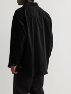 WTAPS - Oversized Logo-Appliquéd Cotton-Corduroy Shirt - Black