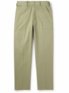 TOM FORD - Military Straight-Leg Cotton-Twill Chinos - Green