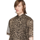 Dries Van Noten Brown and Beige Leopard Shirt