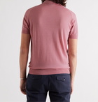 John Smedley - Payton Slim-Fit Wool and Cotton-Blend Polo Shirt - Pink