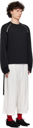 Comme des Garçons Homme Plus Black Polyester Piqué Long Longsleeve T-shirt