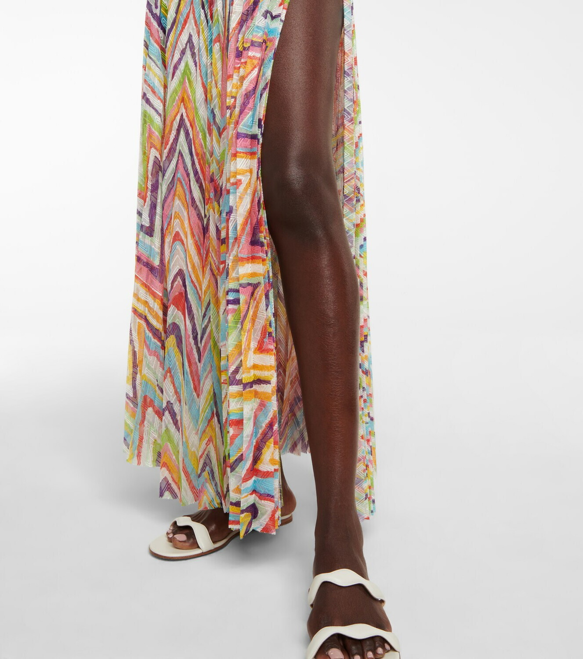 Missoni Mare Zig Zag Knit Cutout Maxi Dress Missoni Mare