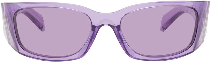 Photo: Prada Eyewear Purple Symbole Sunglasses