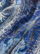 Etro - Paisley-Print Linen and Silk-Blend Scarf