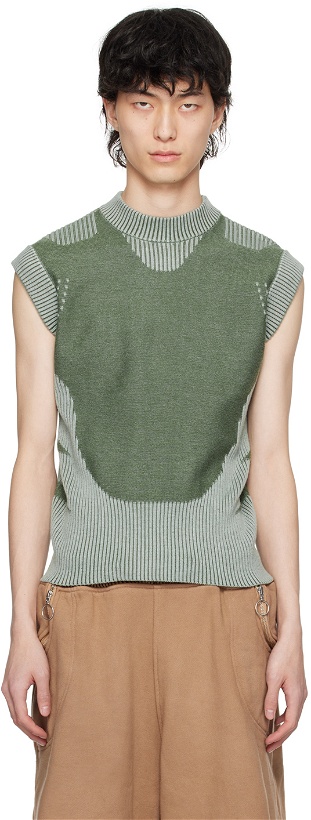 Photo: Charlie Constantinou Green Plated Sweater