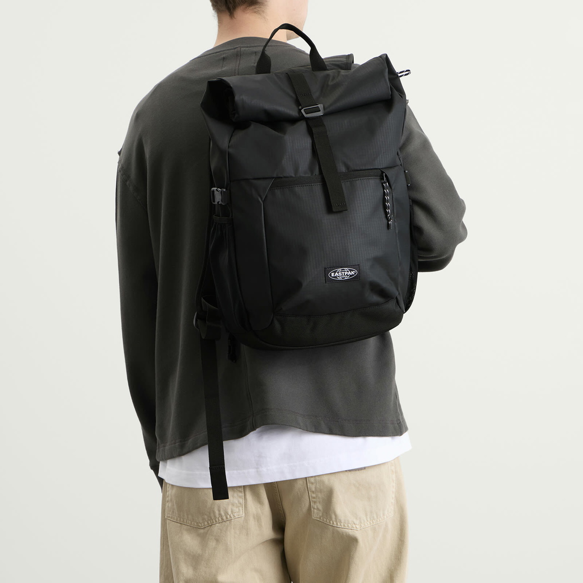 Eastpak Toproll Pro Backpack in Rip Black Coat 
