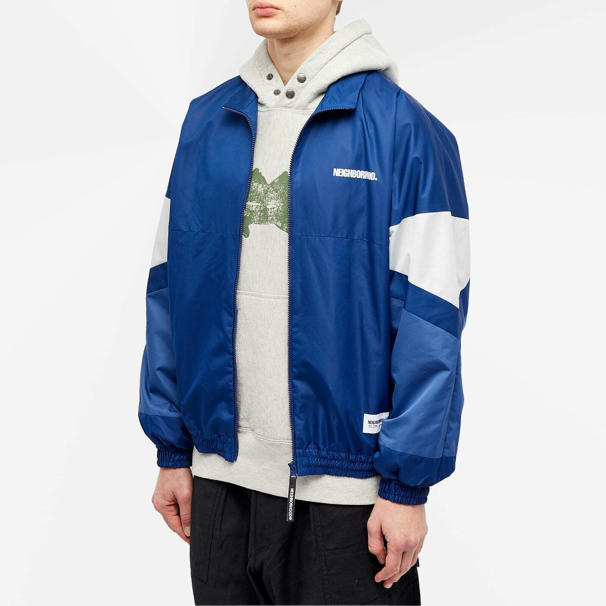 Neighborhood Men's Track Bicolour Jacket in Navy Neighborhood