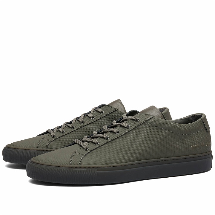 Photo: Common Projects Men's Achilles Tech Low Sneakers in Army Green