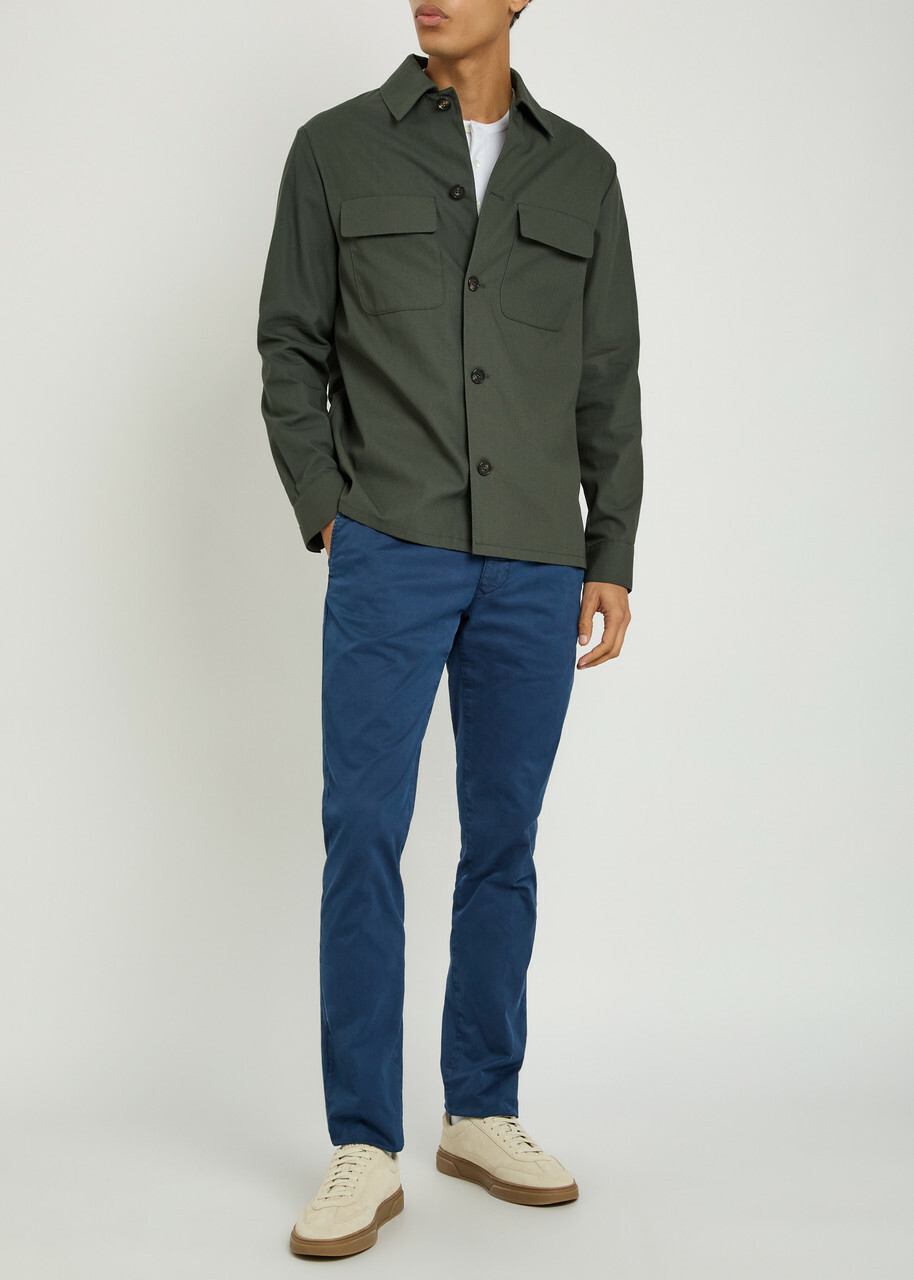 Slowear Cotton Overshirt Dark Green