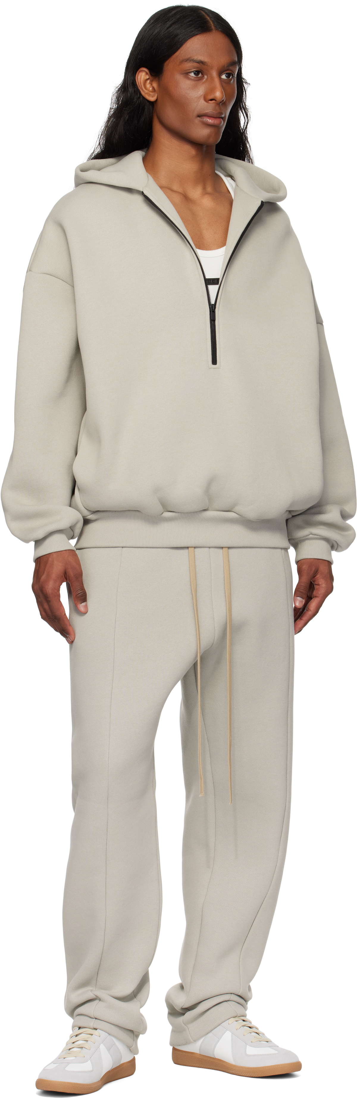 FEAR OF GOD THE ETERNAL HALF ZIP HOODIE DUSTY BEIGE フーディ Fear of God Gray 'Eternal' Half Zip Hoodie Fear Of God