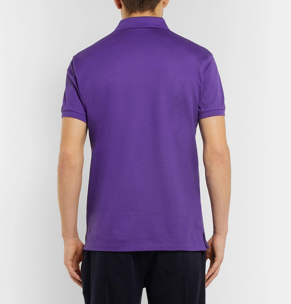 Ralph Lauren Purple Label - Cotton-Piqué Polo Shirt - Men - Violet